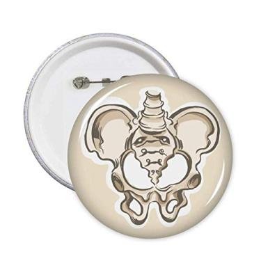 Imagem de Esboço de esqueleto humano simples alfinetes redondos crachá botão decoração acessório 5 peças