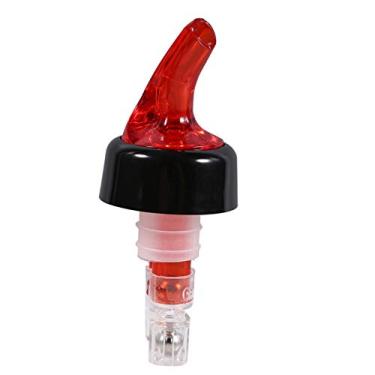 Imagem de Dosador de garrafa de plástico, 1 peça de 15 ml de plástico de medição rápida dosador dosador de bebidas bar dispensador de coquetel de vinho (vermelho)