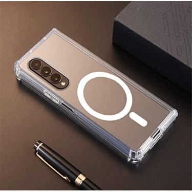 Imagem de Para Samsung Galaxy Z Fold3 Fold 4 Fold4 Fold 3 Zfold4 cantos reforçados Capa transparente à prova de choque, transparente, para galáxia Z FOLD 3