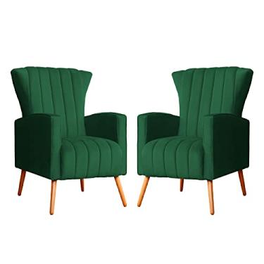 Imagem de Kit 02 Poltronas Melinda Veludo Cores - DS Estofados
