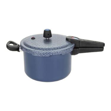 Imagem de Panela de Pressão Fechamento Externo Conecta de 6 Litros Antiaderente, Azul, Ramos