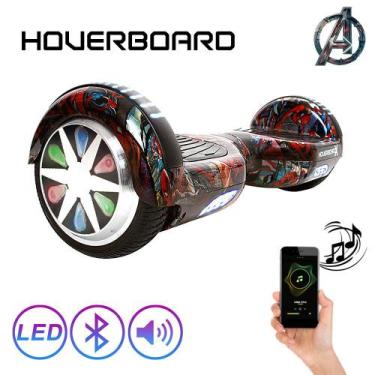Imagem de Skate Eletrico 6,5" Hq Homem Aranha Hoverboard Bluetooth