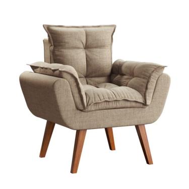 Imagem de Poltrona Lidi Linho Bege