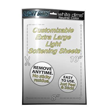 Imagem de LightDims Folhas brancas de escurecimento/suavização para luzes LED agressivas tamanho 20 x 26,7 cm (1 folha) cor neutra e (1 folha) de presente mistério . A embalagem pode variar