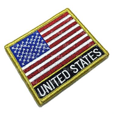Imagem de BP0055NV 01 BR44 Bandeira EUA Patch Bordada, passar a ferro costura