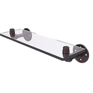 Imagem de Prateleira de vidro de 40,6 cm, coleção de tubos de latão da Allied P-400-16-GS, 40,6 cm, bronze antigo