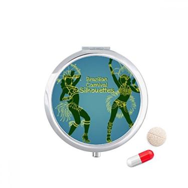 Imagem de Hula Outline Caixa de Comprimidos Culturais do Brasil Brasileiro Dispensador de Remédio