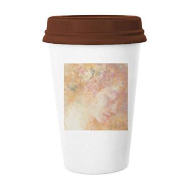 Imagem de Caneca de cerâmica com pintura a óleo Miss XJJ Art Deco presente moderna caneca café bebendo vidro cerâmica copo tampa