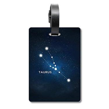 Imagem de Taurus Constellation Zodíaco Símbolo Bagagem Etiqueta Bagagem Cartão Scutcheon Etiqueta