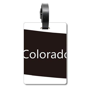 Imagem de Colorado America Mapa dos EUA Bolsa de mala Etiqueta Etiqueta Cartão de Bagagem Scutcheon Etiqueta