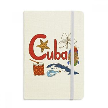 Imagem de Caderno de anotações com símbolo nacional de Cuba com capa dura de tecido oficial