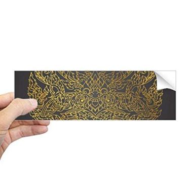 Imagem de DIYthinker Adesivo retangular de folha dourada circular da Tailândia, para notebook, janela