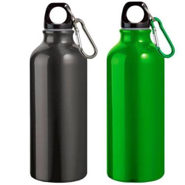 Imagem de Kit 2X Garrafa Squeeze Sport 500 Ml Topget Chumbo E Verde