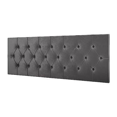 Imagem de Cabeceira Estofada Painel Suspenso Para Cama Box Casal 1,40 Paris Com Captonê Suede Cinza - Lojas Rpm