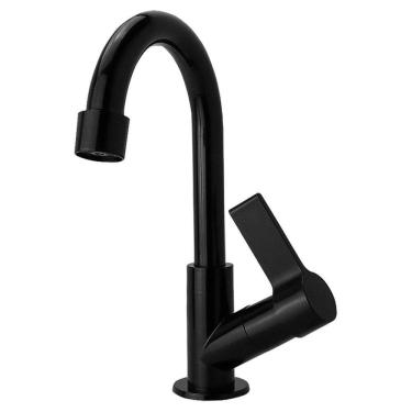 Imagem de Torneira Bancada Para Banheiro Abs Preta Alavanca Cod-555