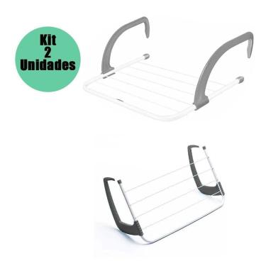 Imagem de Mini Varal Kit 2 Unidades Secadora Roupa Externo Portátil