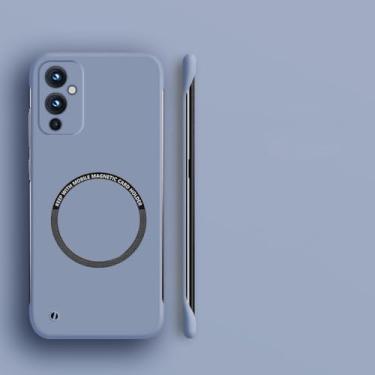 Imagem de Capa de telefone magnética sem moldura de pc duro para oneplus 10 pro 9r 9rt 10r 10t 11 9 8t 7t 8 7 pro capa fina fosca, cinza, para oneplus 8t