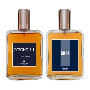Imagem de Kit Perfume Masculino - Patchouli Clássico + Eros 100ml - Essência Do