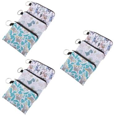 Imagem de 9 Peças Porta-moedas Bolsa De Troca Bolso De Moedas Mini Bolsa De Higiene Sacos De Zíper Lisos Bolsa De Maquiagem Feminina Bolsa De Cosméticos Chave Viagem Poliéster