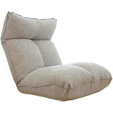Imagem de Cadeira de chão Cadeira de chão, cadeira de jogo acolchoada individual, 5 engrenagens, encosto ajustável, cadeira de meditação com capa removível e lavável para varanda do quarto, 5 cores, c