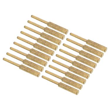 Imagem de PATIKIL Afiador de motosserra diamante de 7/81 cm, pacote com 18 ferramentas de lixa de polimento de pedra de amolar de titânio, dourado