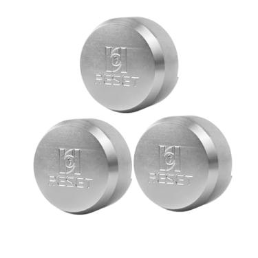 Imagem de RESET -903 pacotes com 3 fechaduras de disco com chave, cadeados ocultos com chave, corpo de liga de alumínio resistente e manilha de aço inoxidável, trava de porta de reboque para vans, contêineres