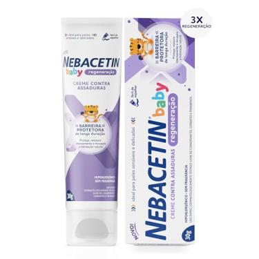 Imagem de Pomada Contra Assaduras Nebacetin Baby Regeneração 30g - Cuida e Trata Peles Irritadas, Forma Barreira Protetora na Pele