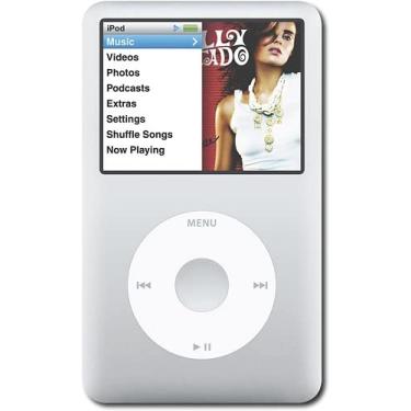 Imagem de Compatível com leitor de música iPod Classic 7ª geração de 80 GB, prata, com acessórios em caixa lisa branca