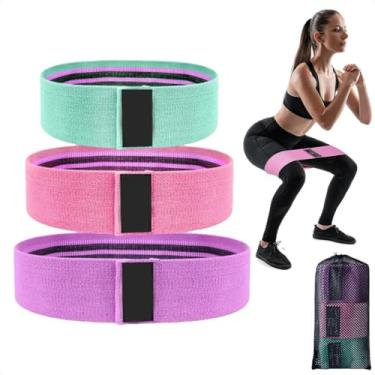 Imagem de Kit 3 Faixas Elástica para Exercicio Treino Em Casa TheraBand Elástico Extensor para Treino Alongamento Fisioterapia e Academia
