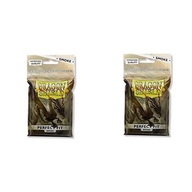 Imagem de 2 Packs Dragon Shield Inner Sleeve Smoke Standard Size 100 ct Card Sleeves Individual Pack
