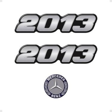 Imagem de Kit Adesivos MB 2013 Caminhão Mercedes Benz Cromado Genérico - SPORTIN
