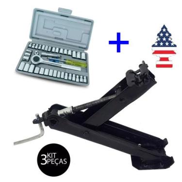 Imagem de Macaco Carro Joelho 600 kg Chave Soquete Catraca Cheirinho - MACACO JO