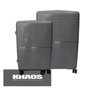 Imagem de Kit Mala Bordo 10kg + Mala Grande 35kg Polipropileno Viena - Ultraleve