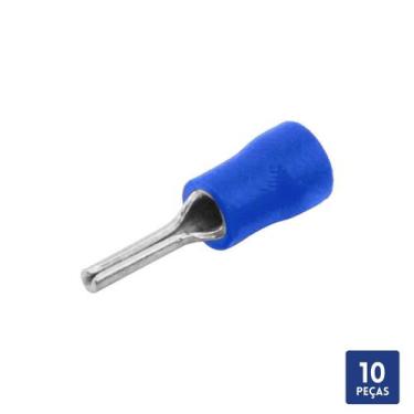 Imagem de Terminal Pino Pré-Isolado Azul 16mm 10 Pçs - ELETROKIT