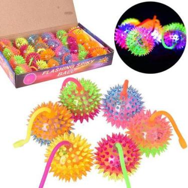 Imagem de Kit 3 Brinquedos Pet Interativo Bolinha Som Luz De Led - Bacon Born Pe