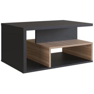 Imagem de Mesa de Centro 1 Nicho E 1 Prateleira B92 Preto Montana NOVAM - Nova M