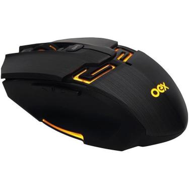 Imagem de Mouse Gamer Killer Led Laranja 6 Botoes OEX Game MS312 Preto-Unissex