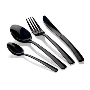 Imagem de Jogo Talheres De Mesa Faqueiro 24 Pçs Black Berlinger Haus