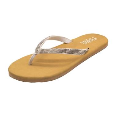 Imagem de Flojos Chinelo feminino Spark, Branco/bronze, 38