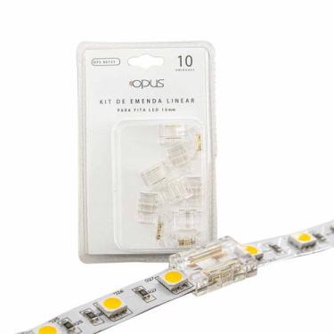 Imagem de Kit Conector Emenda Linear c/ 10 Un p/ Fita LED 10 mm Opus ST3084, 867