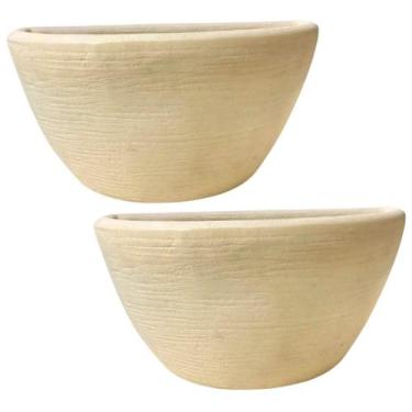 Imagem de 2 Vasos De Parede Em Polietileno Para Jardim Vertical 28x14 - Alpe & A