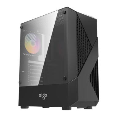 Imagem de Gabinete Gamer Aigo A01, Lateral de Vidro, Preto, A01-BK