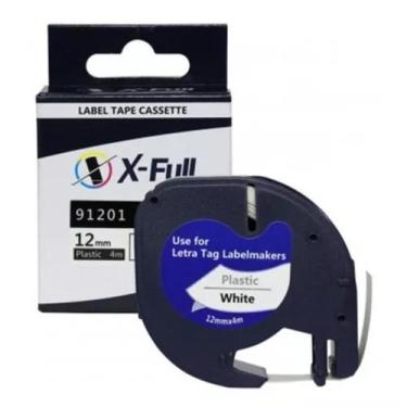 Imagem de Fita 91201 91201t Compatível Dymo Letratag Plastica Branca - Masterpri