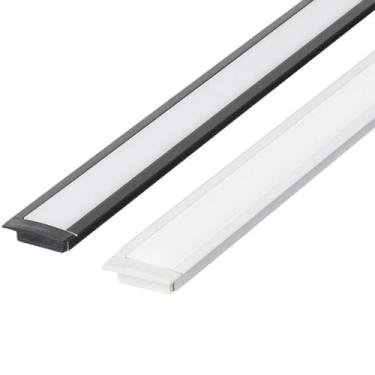 Imagem de Perfil de Led Reforçado Embutir 24x7mm 2m para Fita de Led Pasilux, Pr