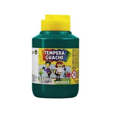 Imagem de Tinta tempera Guache 250ml Acrilex A Escolha,  Verde Bandeira