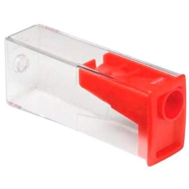 Imagem de Apontador depósito translúcido Faber-Castell Tampa vermelha