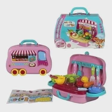 Imagem de Brinquedo Maleta Com Rodinhas Chefe De Cozinha Happy Chef (Rosa) - Che