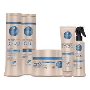 Imagem de Kit Haskell Bendito Loiro Sh Cond Masc 300 Fluido E Proteina