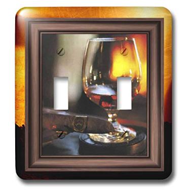 Imagem de 3dRose LLC lsp_21248_2 Charuto de conhaque e cubano, interruptor duplo