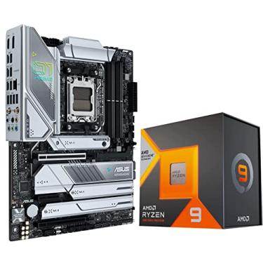 Imagem de Processador de desktop desbloqueado Micro Center AMD Ryzen 9 7950X3D AM5 com tecnologia AMD 3D V-Cache com soquete WiFi ASUS Prime X670E-PRO AM5 (LGA 1718) Ryzen 7000 ATX (PCIe 5.0, DDR5)